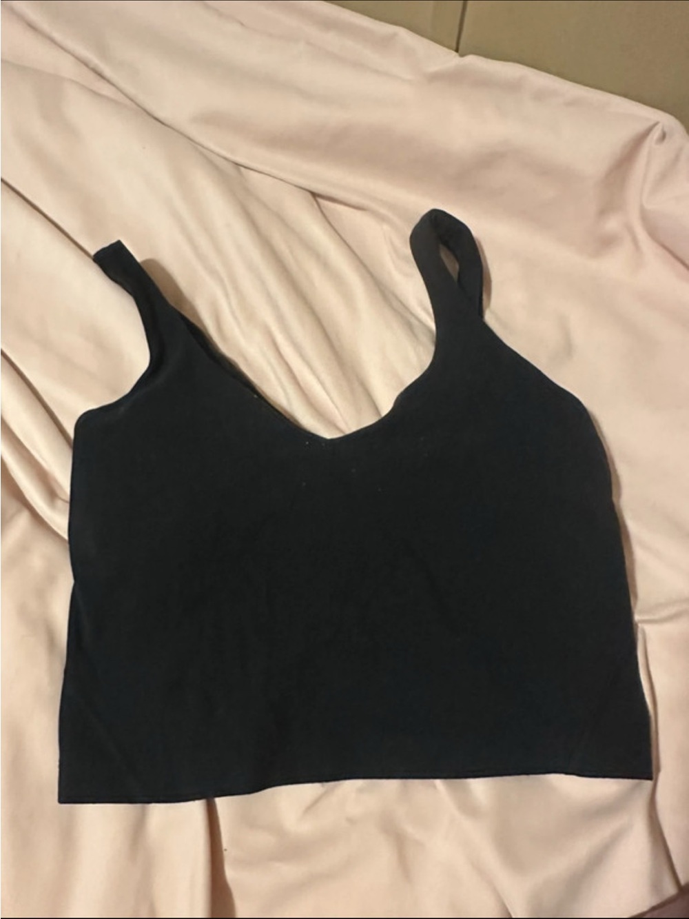 Lululemon Black Women's Tank Crop Top - Classic V-Neck